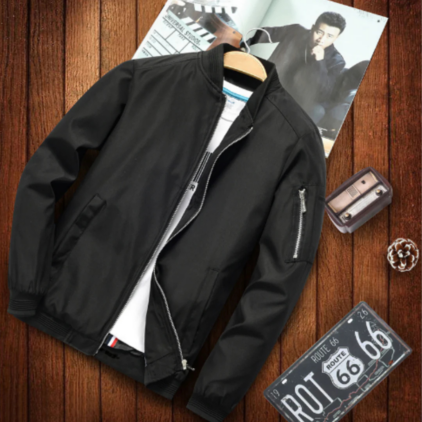 Sacha | Homme Blouson Bomber | Multi-Poches et Coupe-Vent