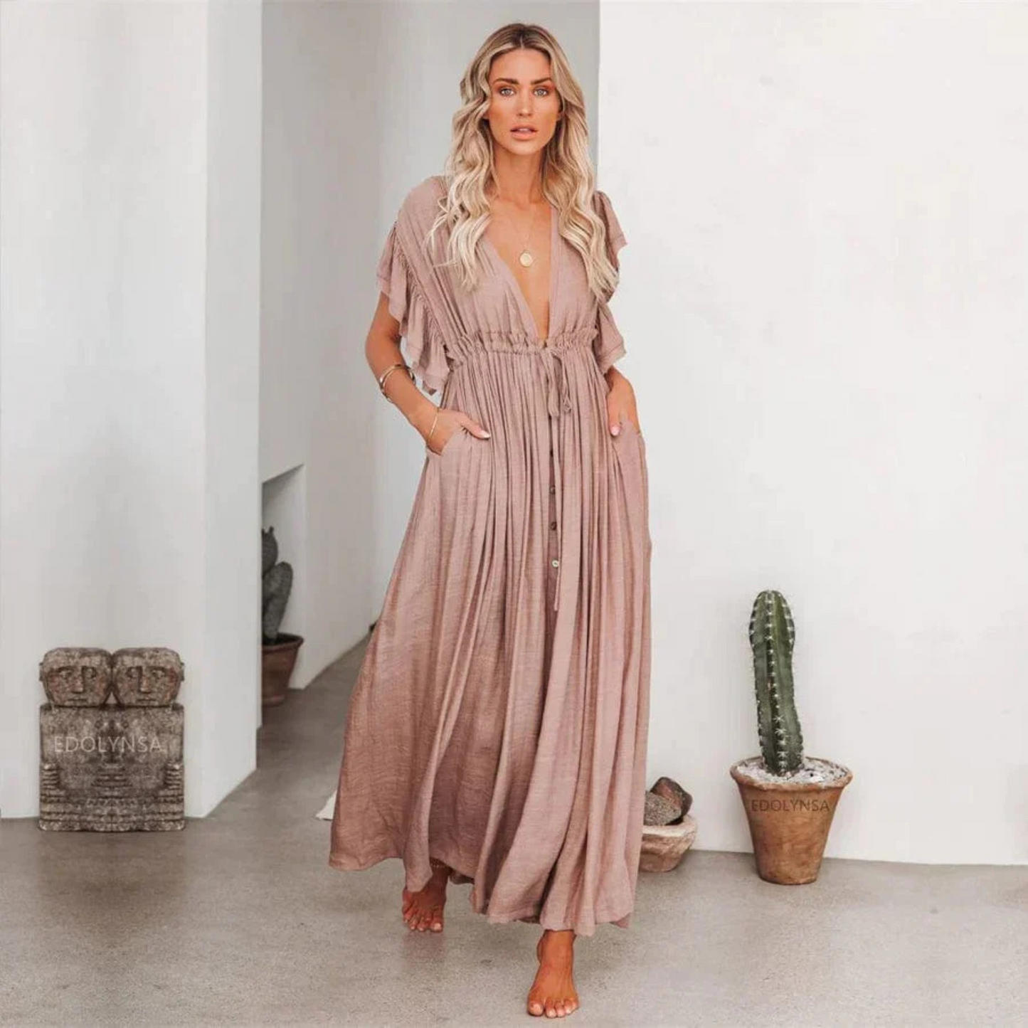 Femmes Robe Maxi Ibiza | Coupe Fluide