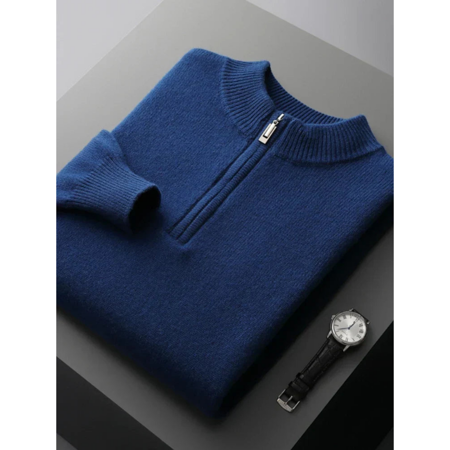Gerald | Pull Homme Zippé | Col Montant Chaud