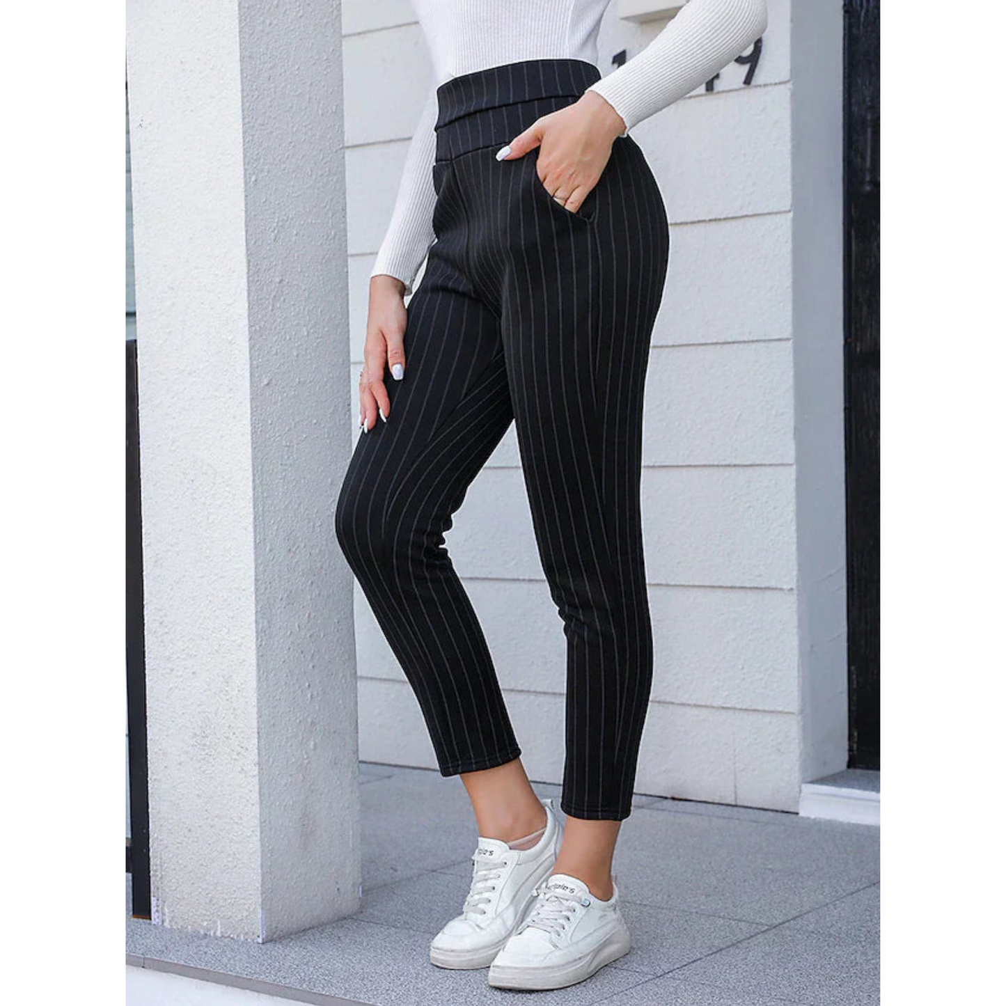 Ailina | Femme Pantalon Stretch | Coupe Moderne et Confort Optimal