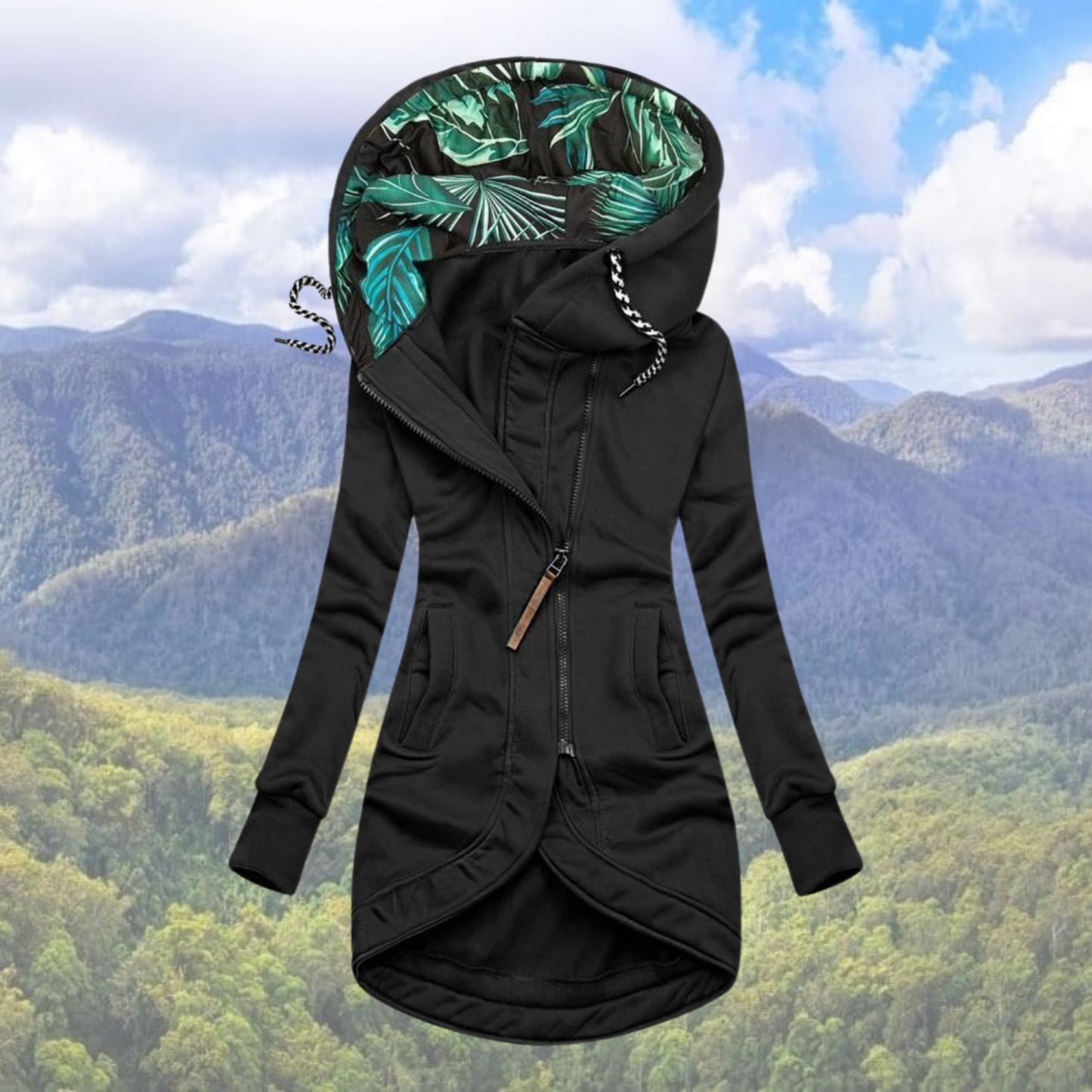 Vienne | Femme Manteau | Long avec Capuche Intégrée