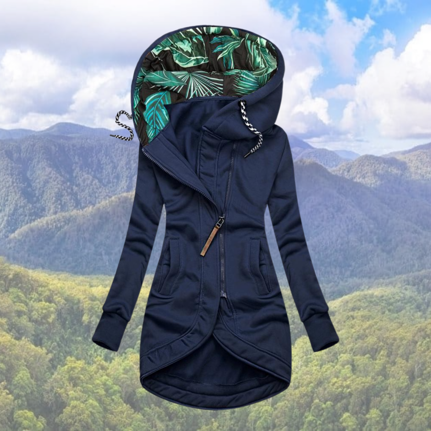 Vienne | Femme Manteau | Long avec Capuche Intégrée