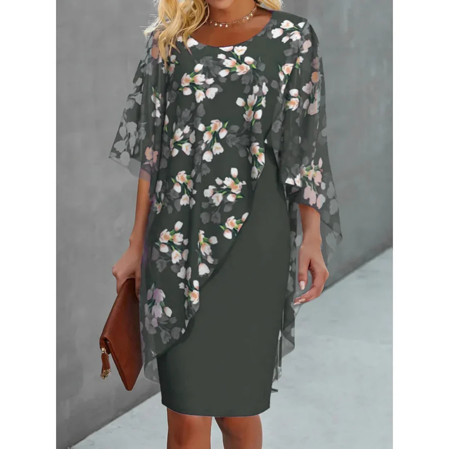 Jocelina | Femme Robe Midi | Imprimé Floral Événementiel
