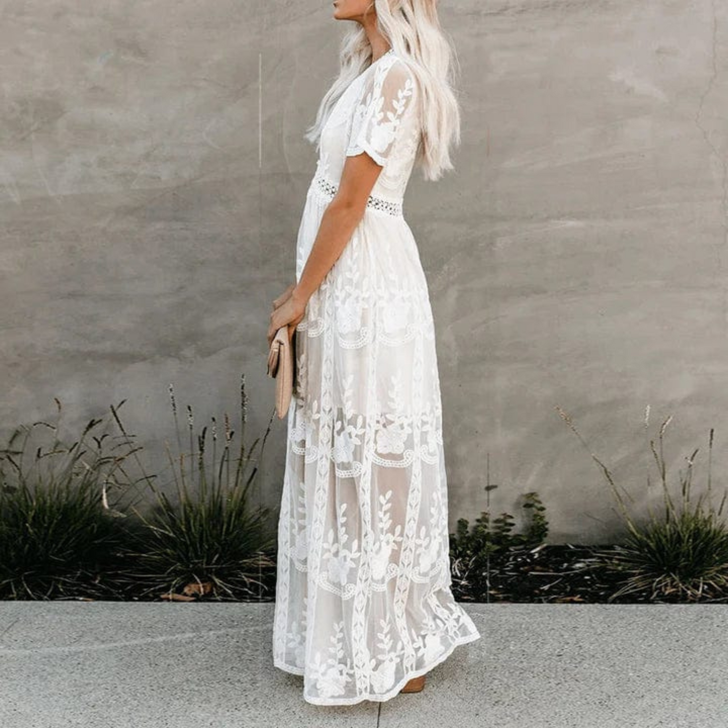 Femmes Robe Maxi Ibiza | Détails Ajourés