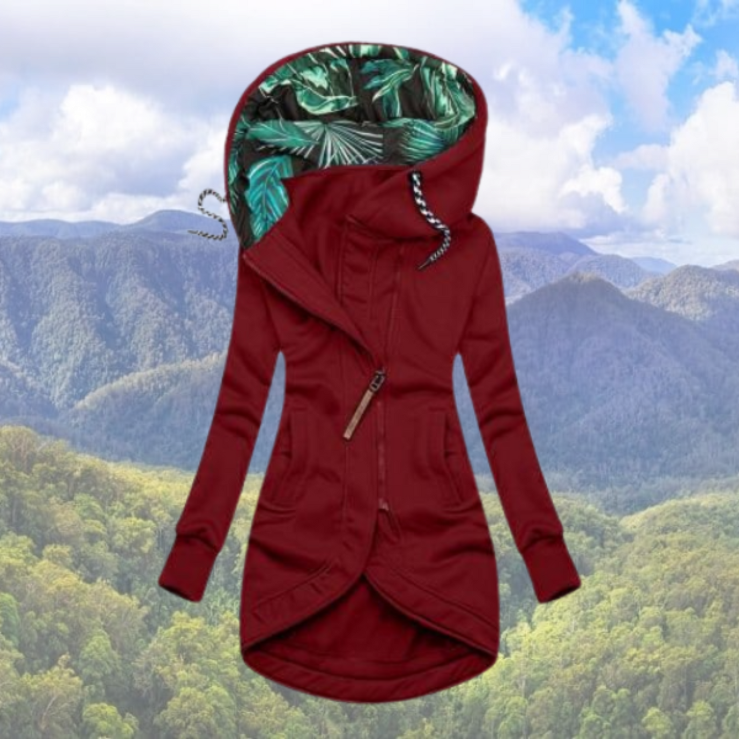 Vienne | Femme Manteau | Long avec Capuche Intégrée