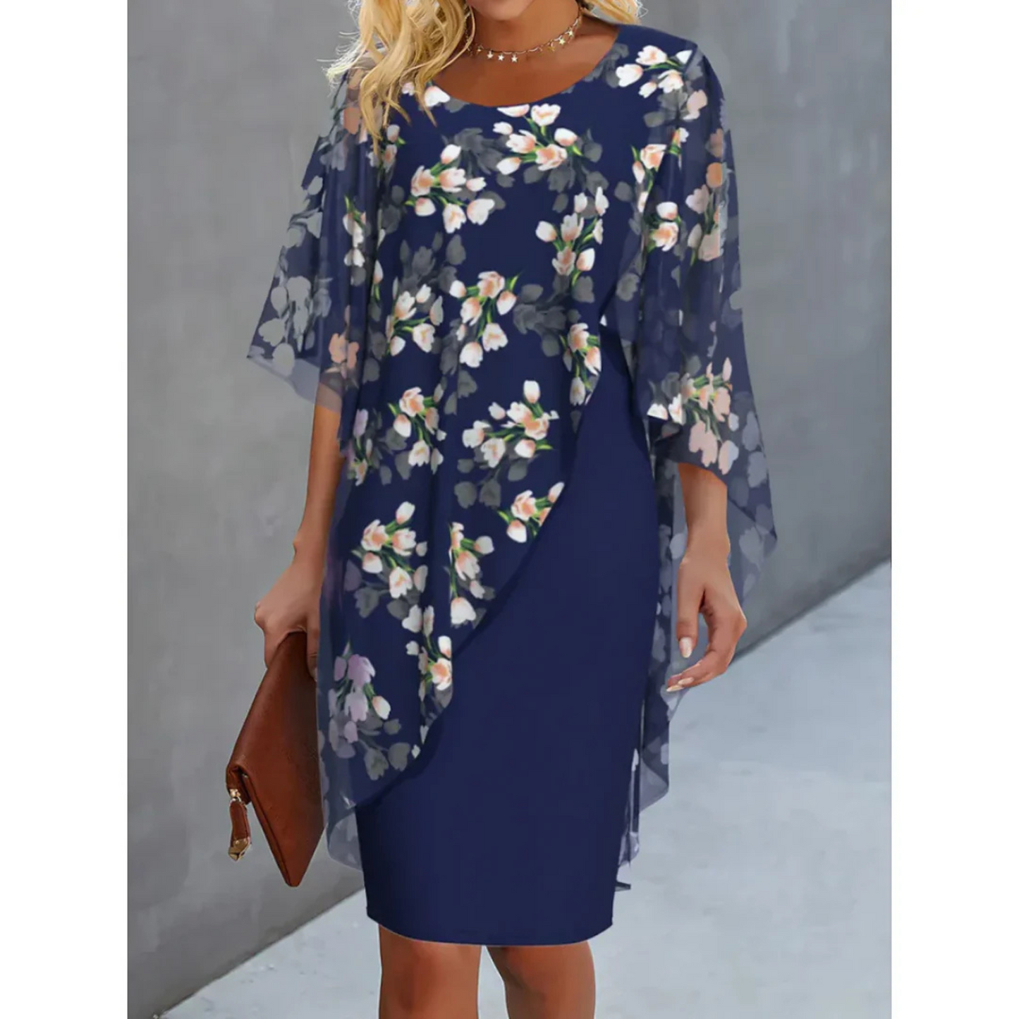 Jocelina | Femme Robe Midi | Imprimé Floral Événementiel