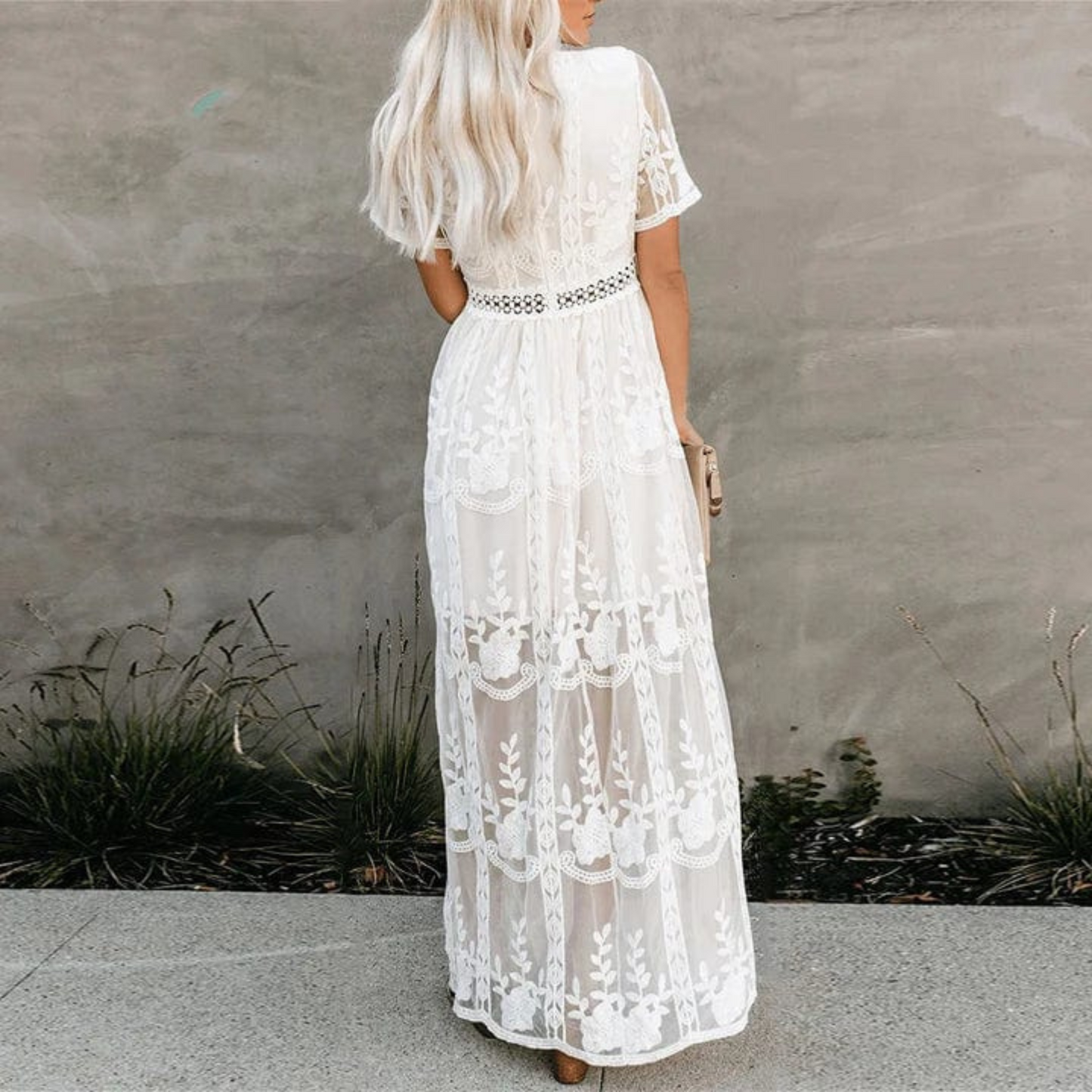 Femmes Robe Maxi Ibiza | Détails Ajourés