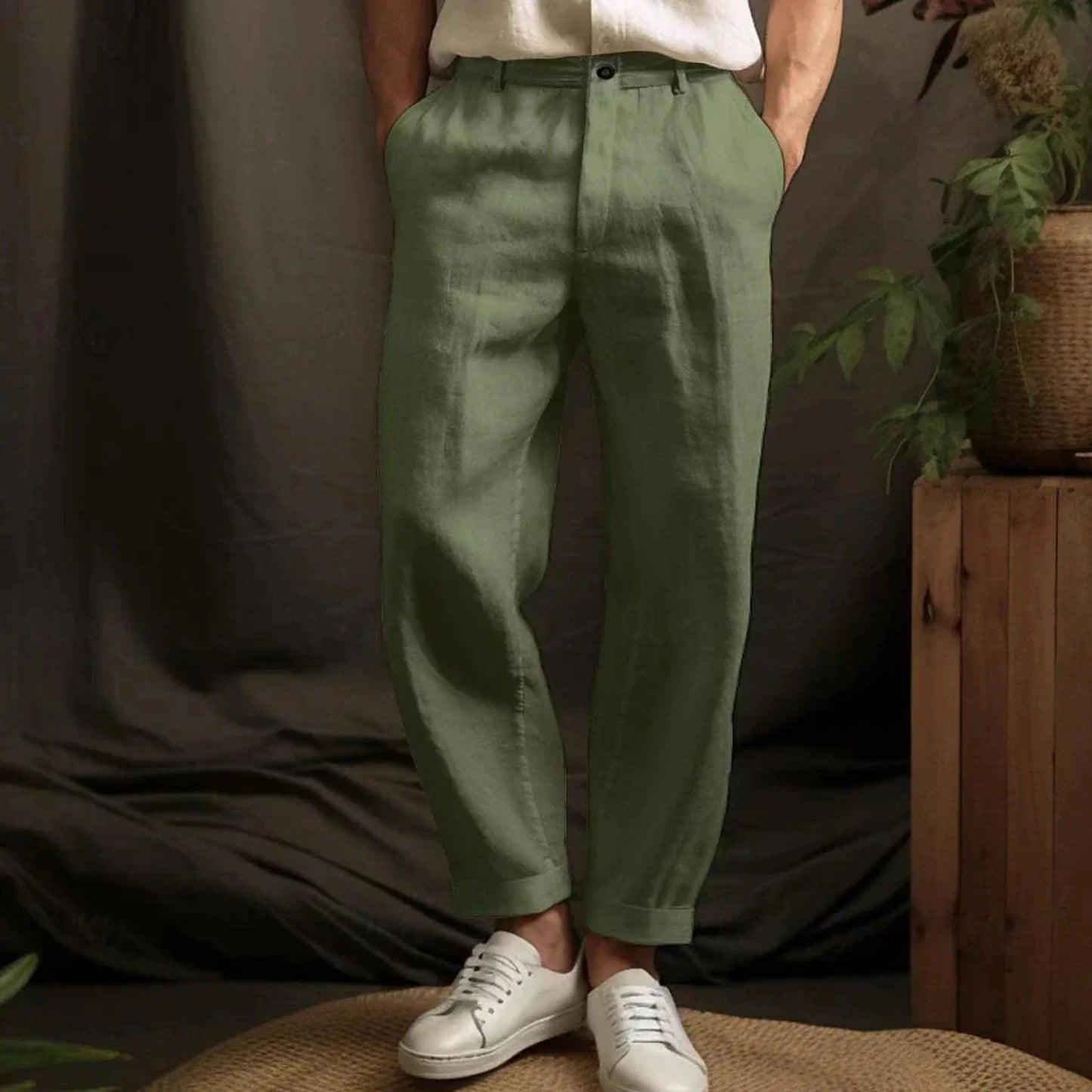 Hommes Pantalon Lin | Casual pour l'Été