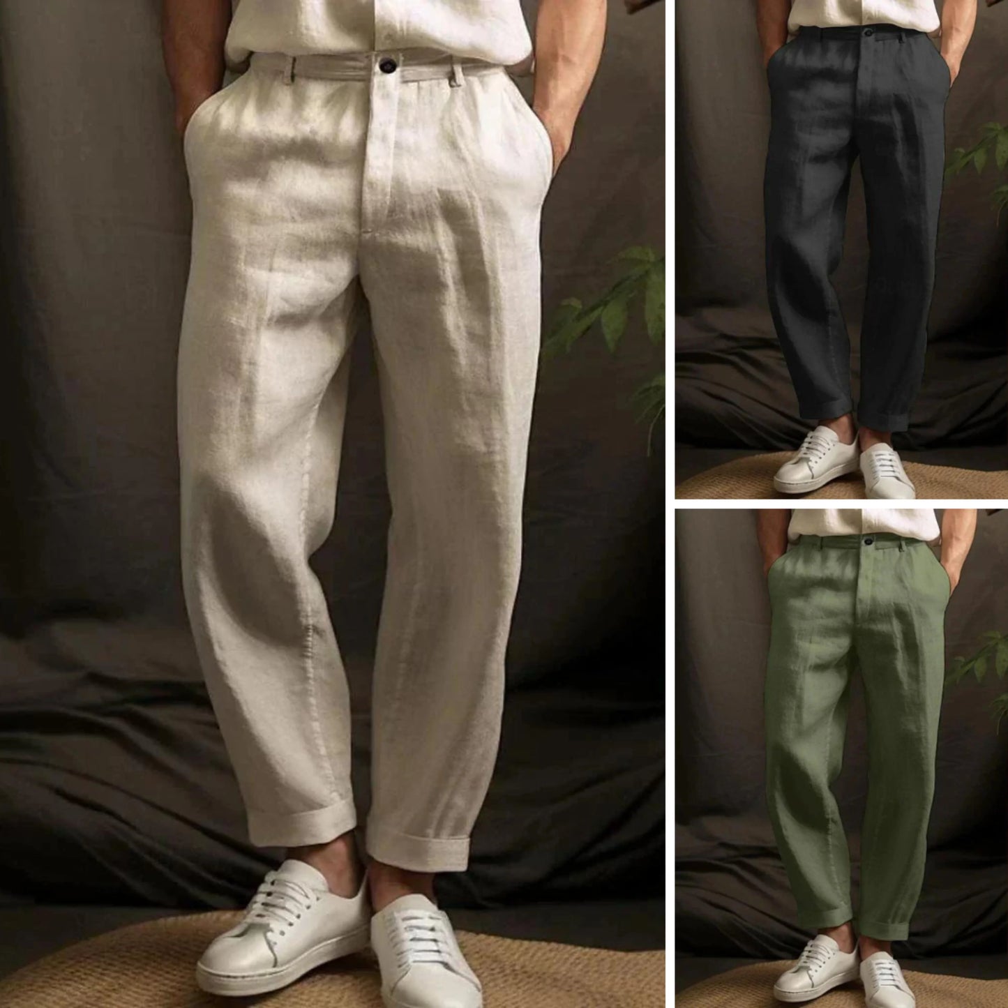 Hommes Pantalon Lin | Casual pour l'Été