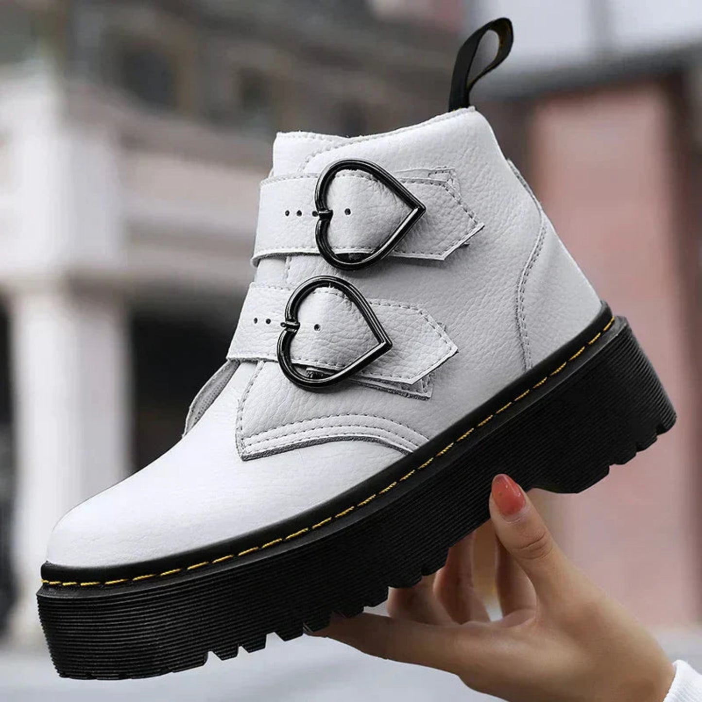 Orléna | Bottines Plates Pour Femme | Boucles Cœur