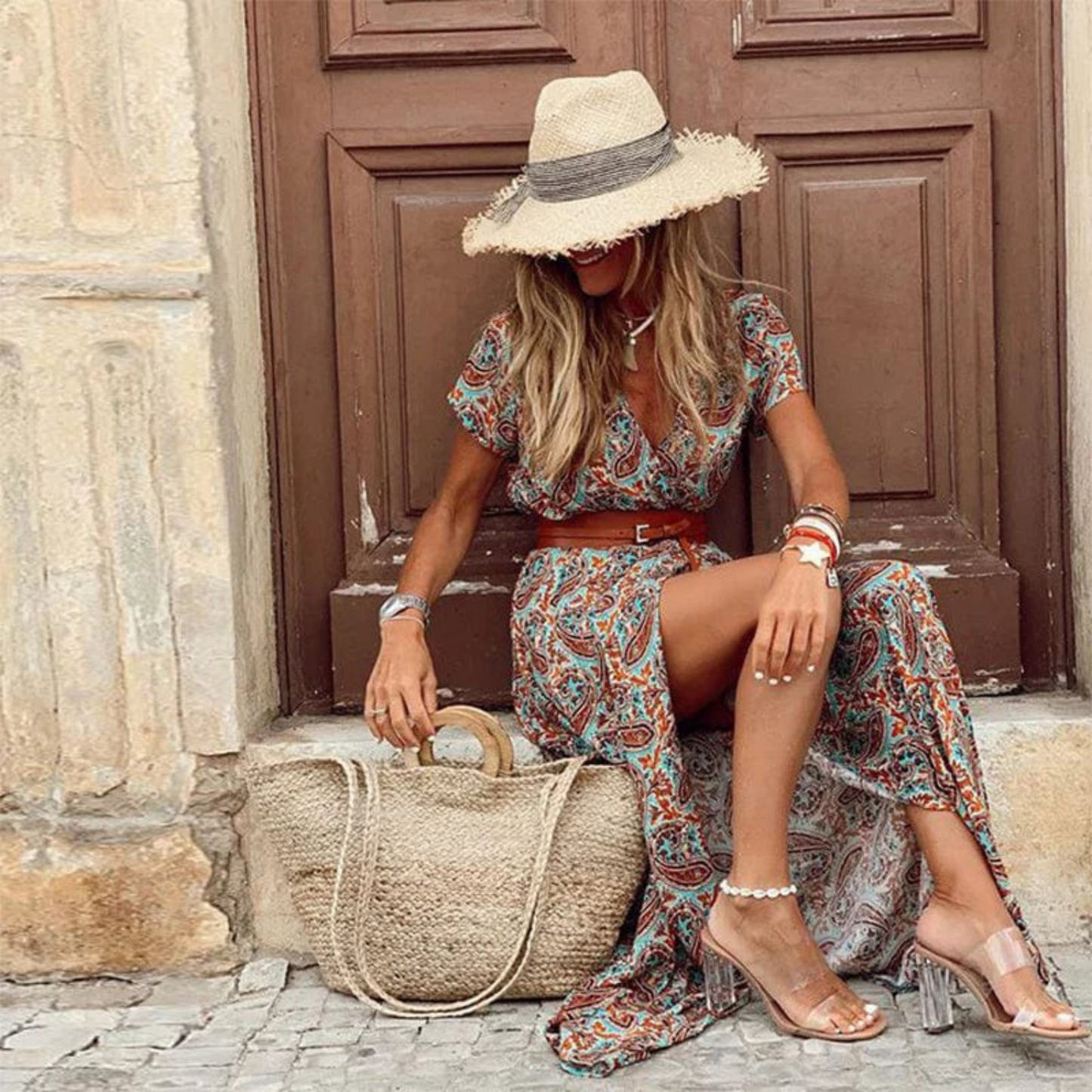 Béryl | Femme Robe Longue | Coupe Fluide et Taille Ajustable