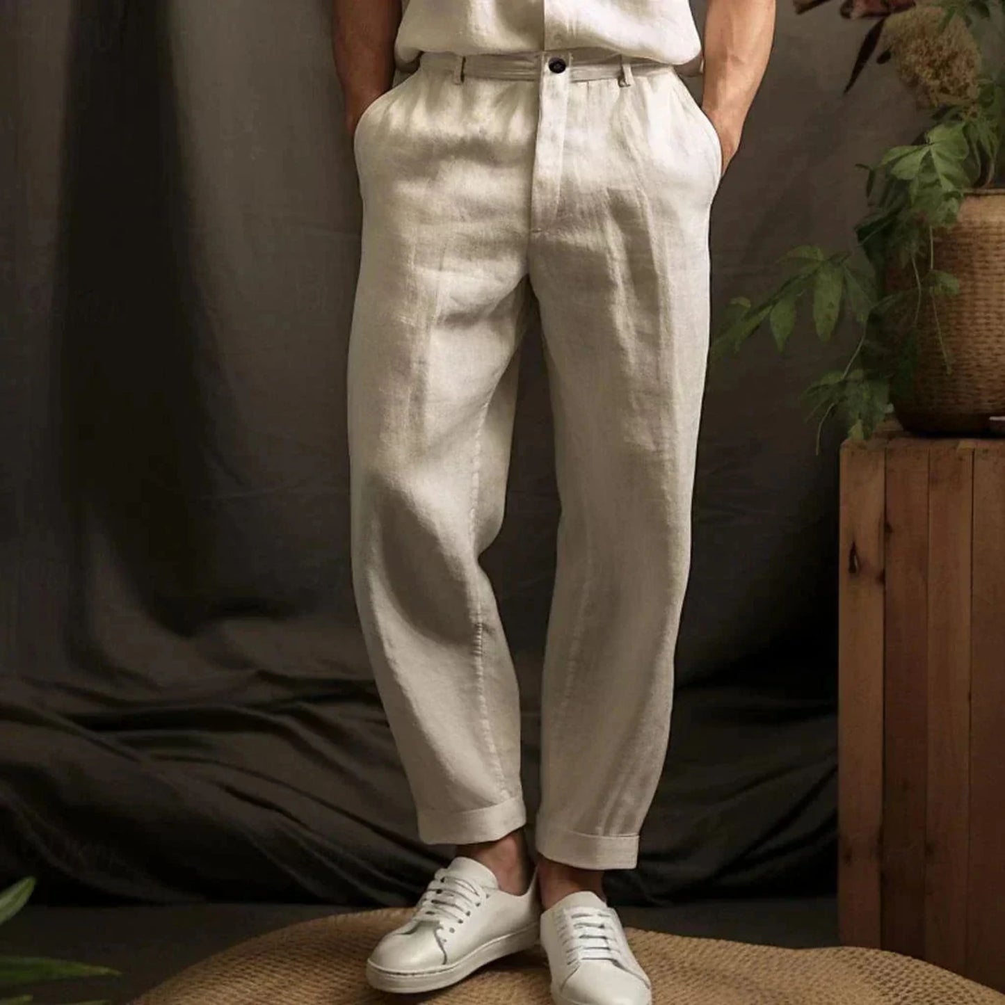 Hommes Pantalon Lin | Casual pour l'Été