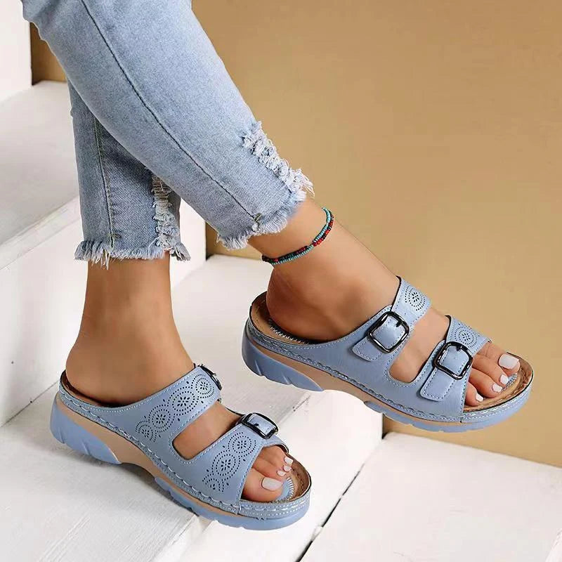 Femmes Sandales Orthopédiques | Cuir Souple et Confort