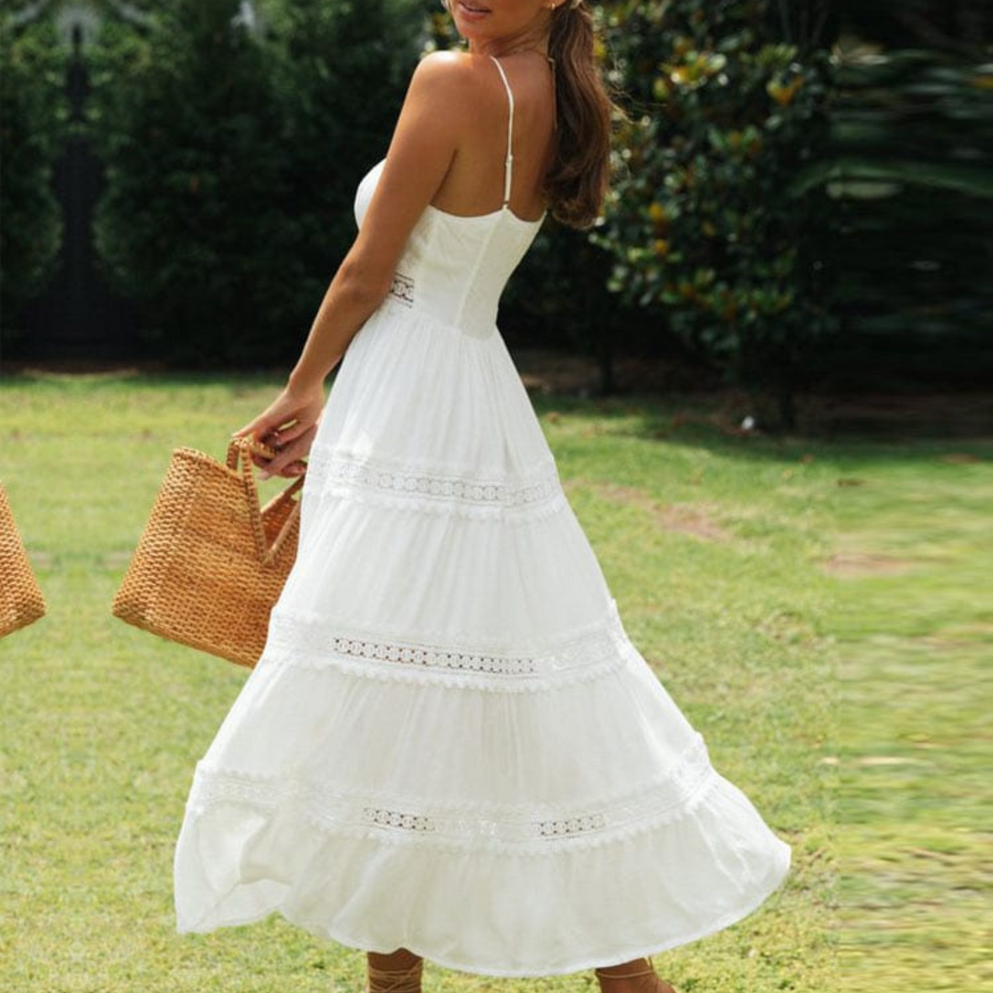Bonita | Femme Robe Longue | Bretelles Fines et Coupe Fluide
