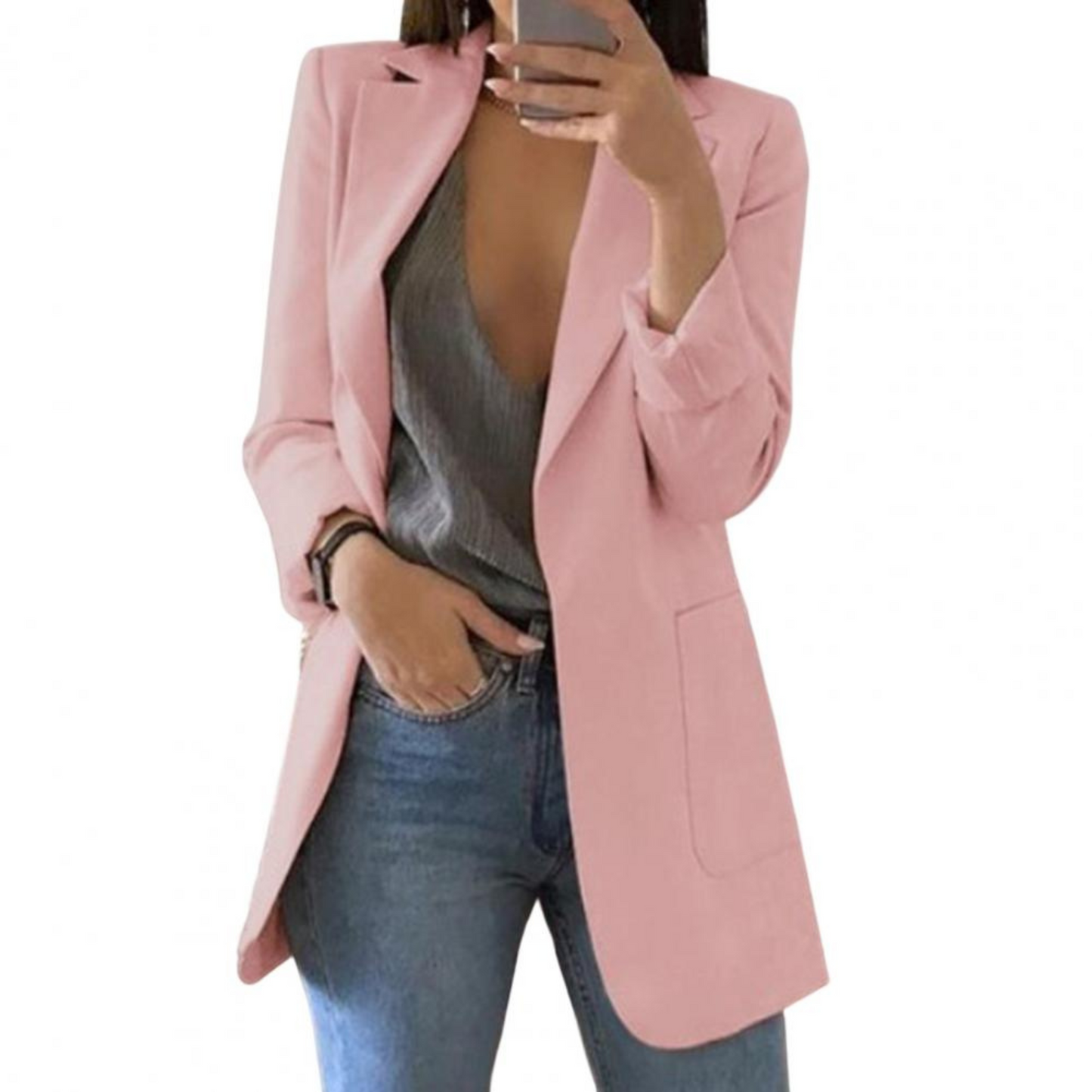 Vrenelle | Femme Blazer | Long et Sans Fermeture