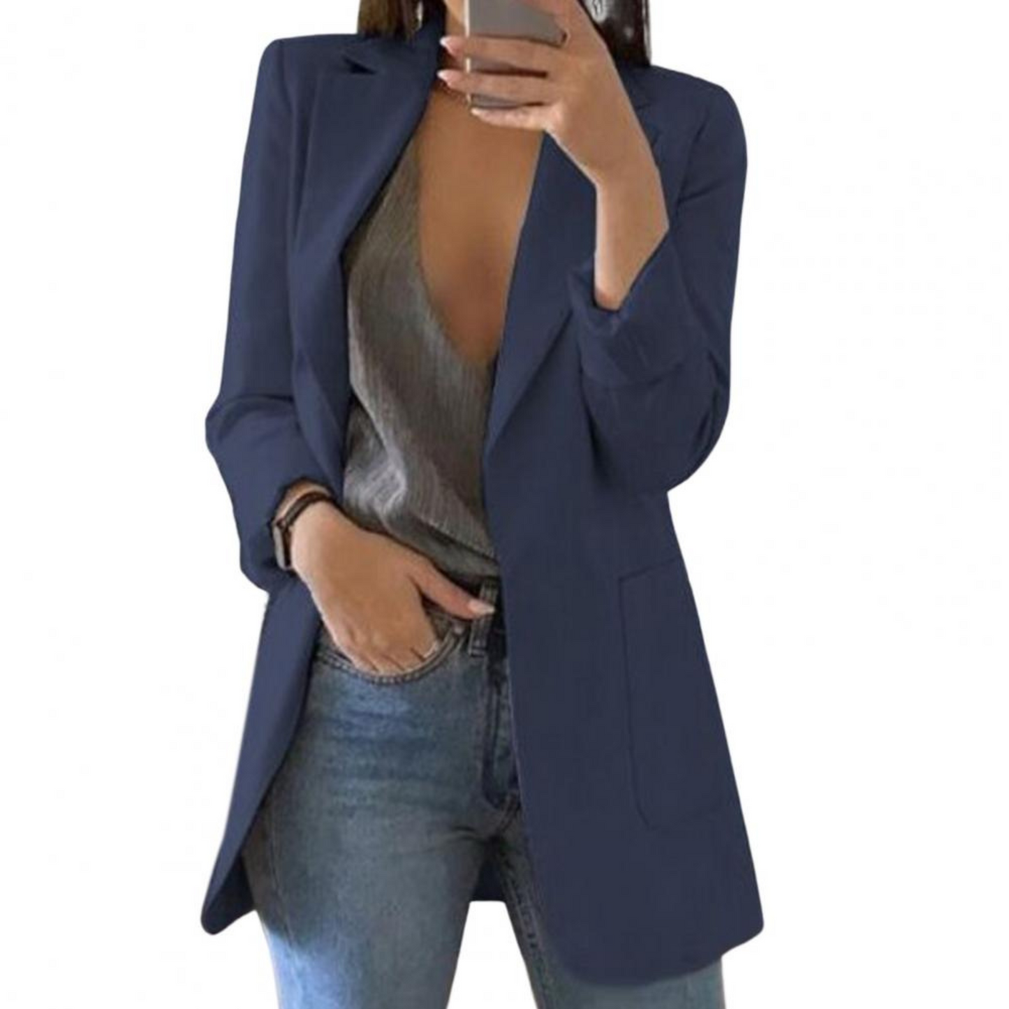 Vrenelle | Femme Blazer | Long et Sans Fermeture