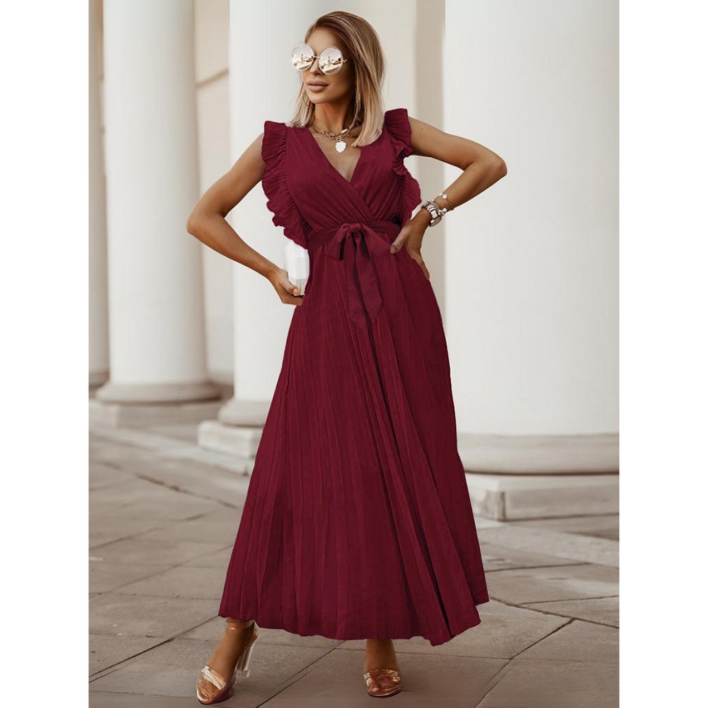 Femmes Robe Boho | V-Neck et Style Cérémonie