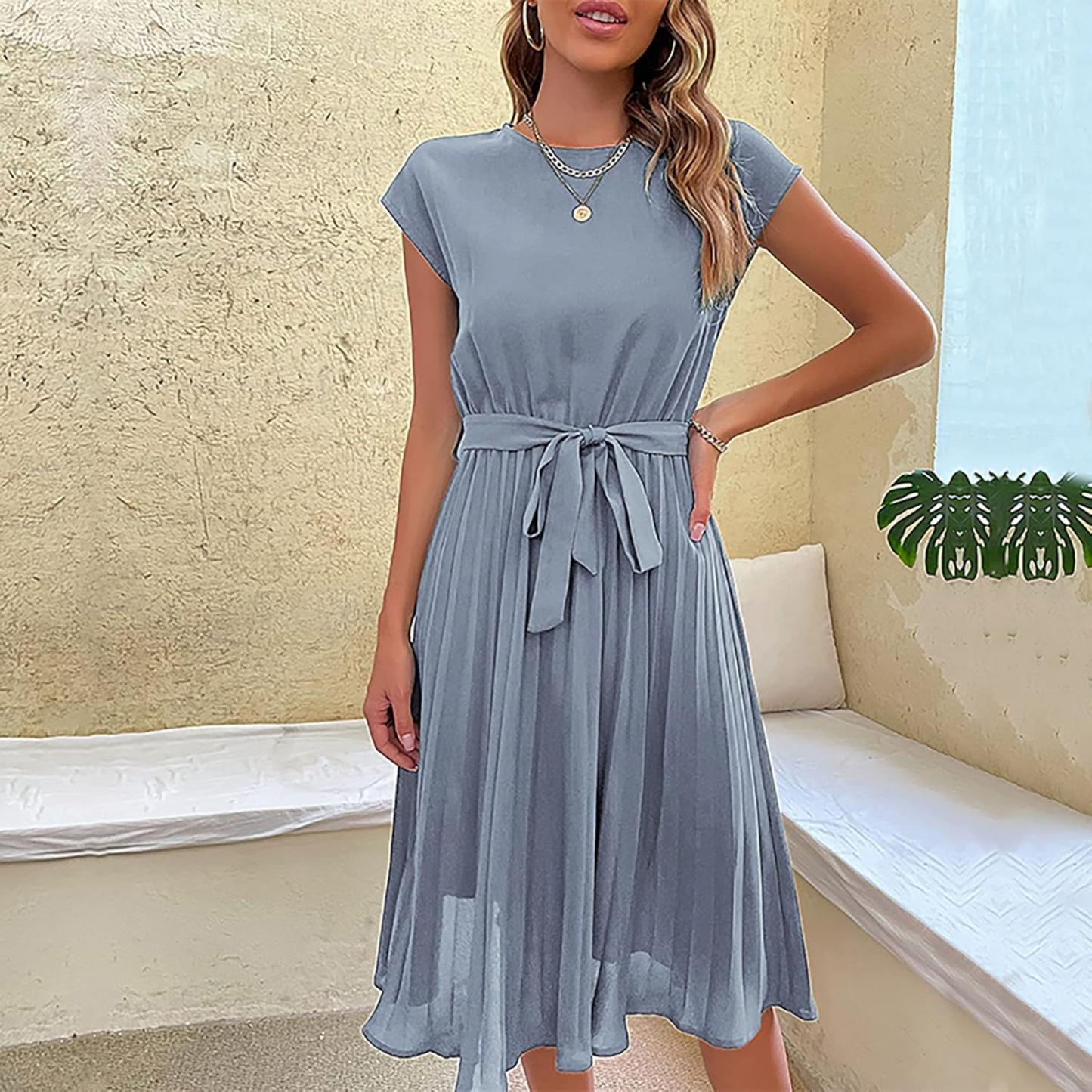 Femmes Robe Midi Ibiza | Style Cérémonie