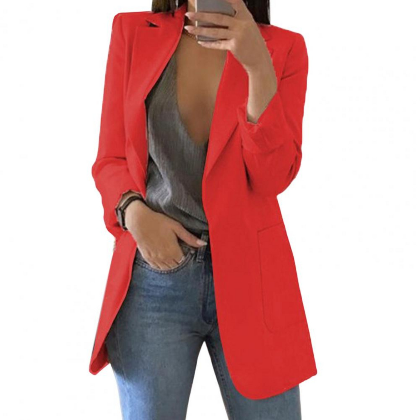 Vrenelle | Femme Blazer | Long et Sans Fermeture