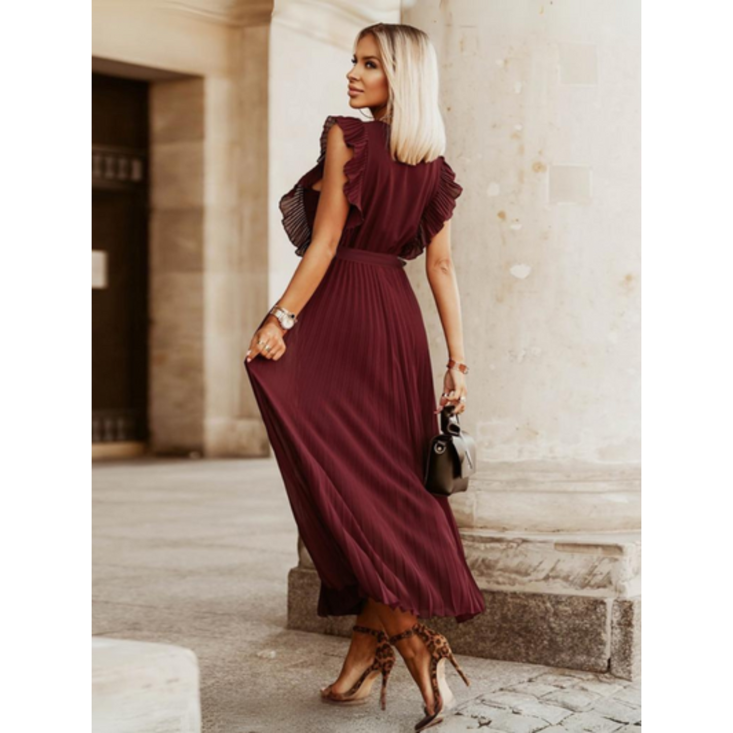 Femmes Robe Boho | V-Neck et Style Cérémonie