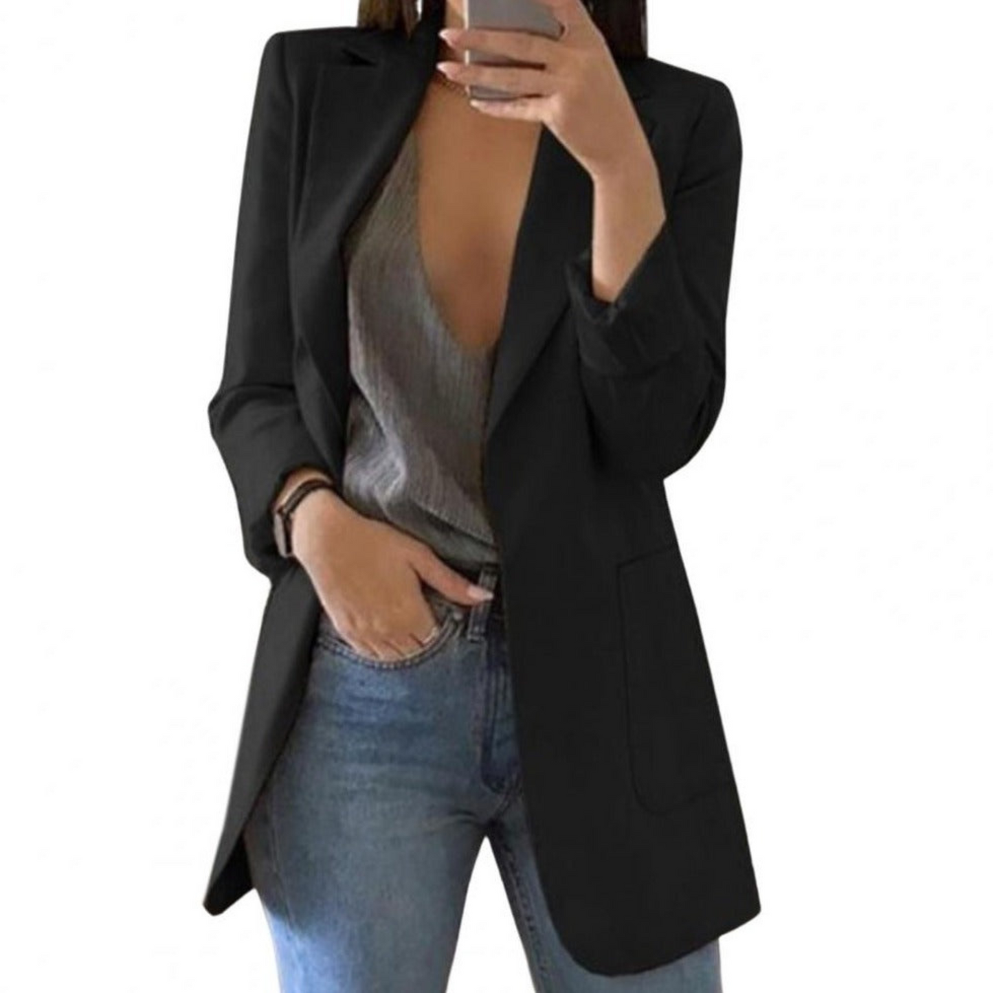 Vrenelle | Femme Blazer | Long et Sans Fermeture