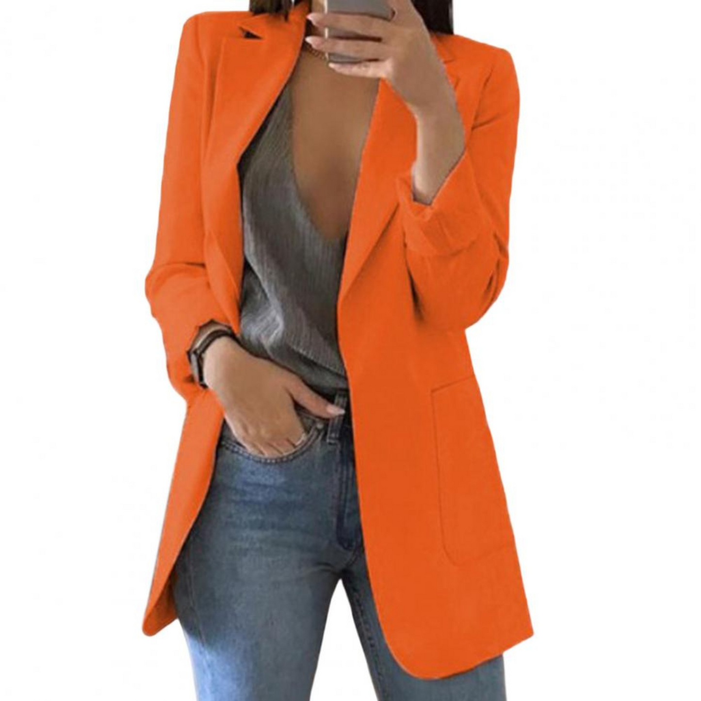 Vrenelle | Femme Blazer | Long et Sans Fermeture