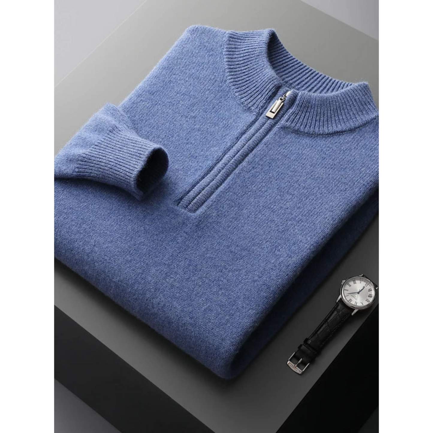 Gerald | Pull Homme Zippé | Col Montant Chaud
