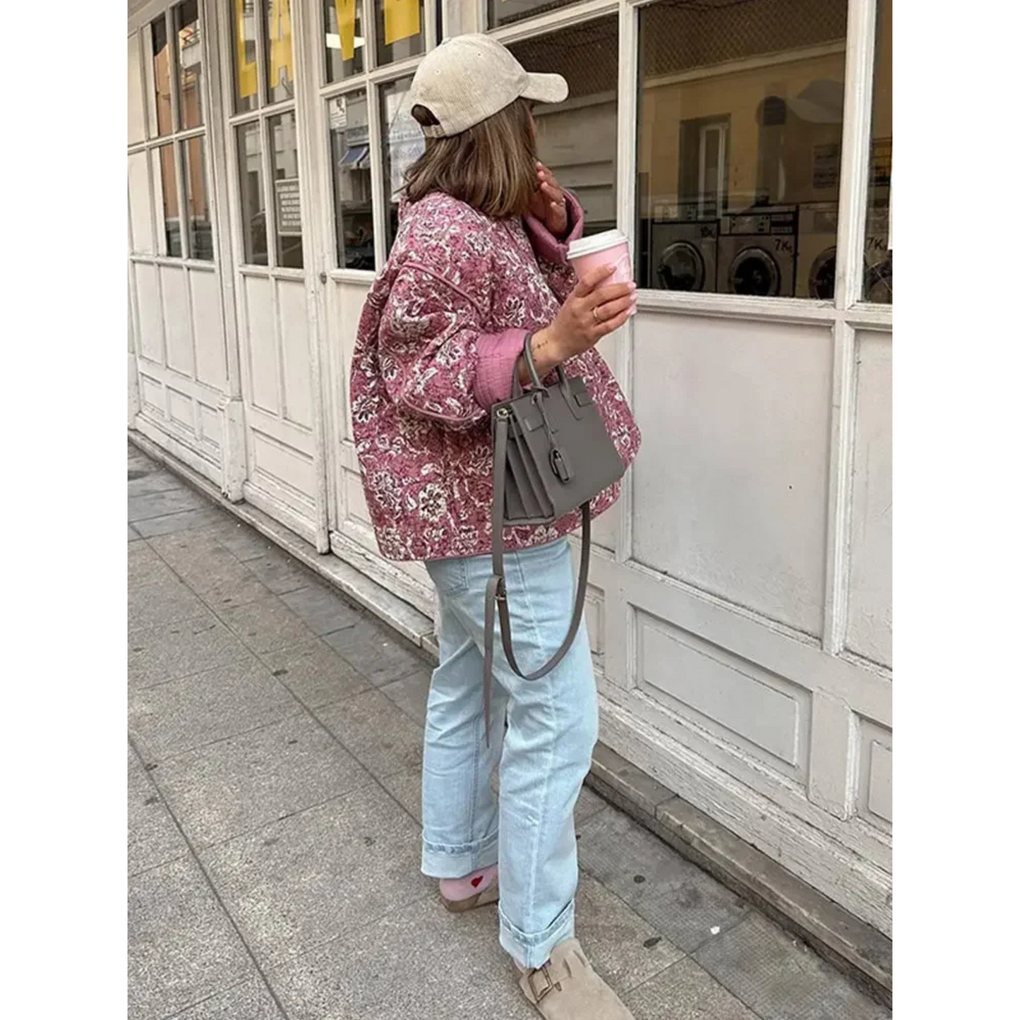 Femmes Veste Florale | Imprimé Fleuri Coupe Ajustée