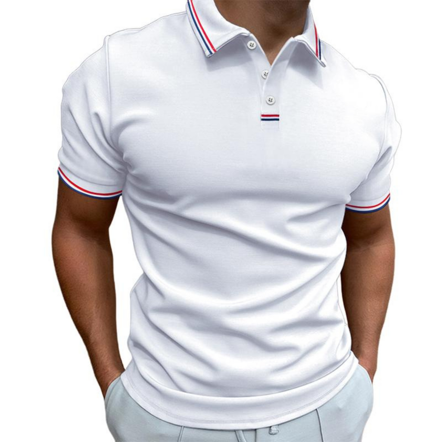 Hommes Polo Uni | Manches Courtes Col Rayé