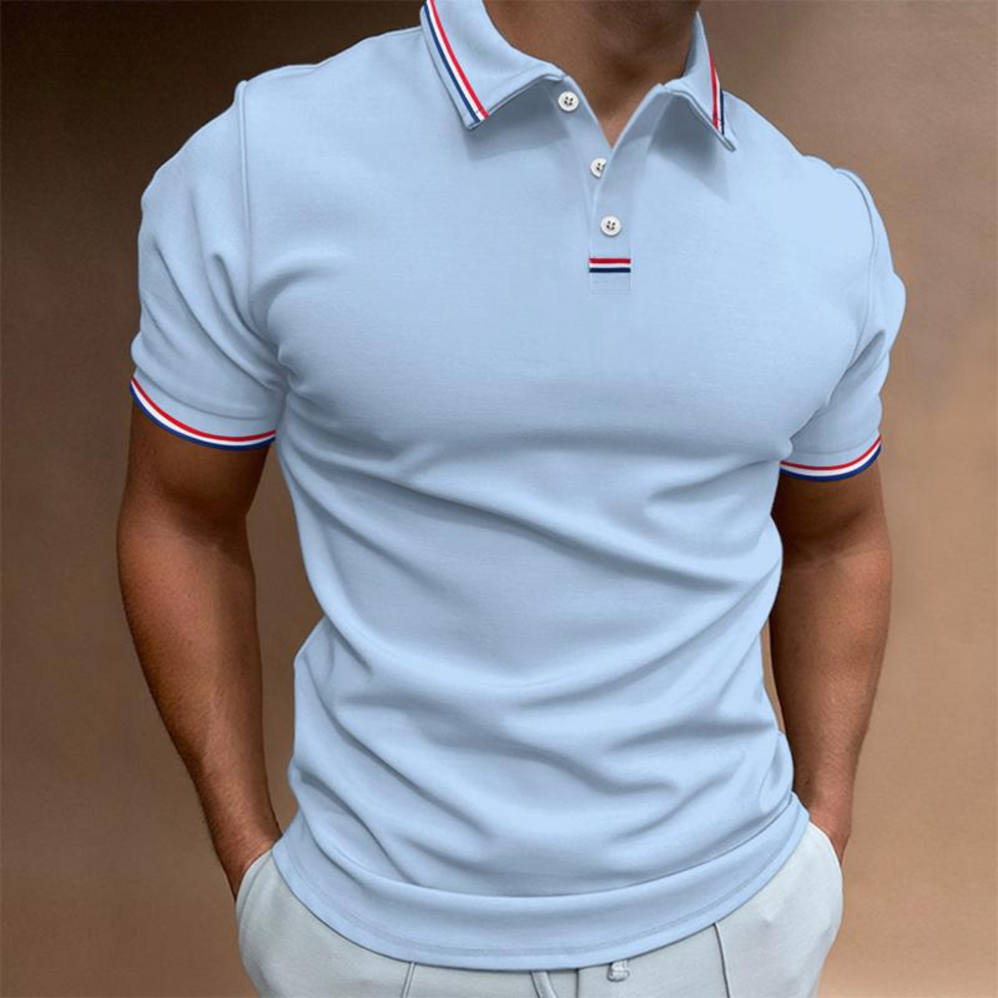 Hommes Polo Uni | Manches Courtes Col Rayé