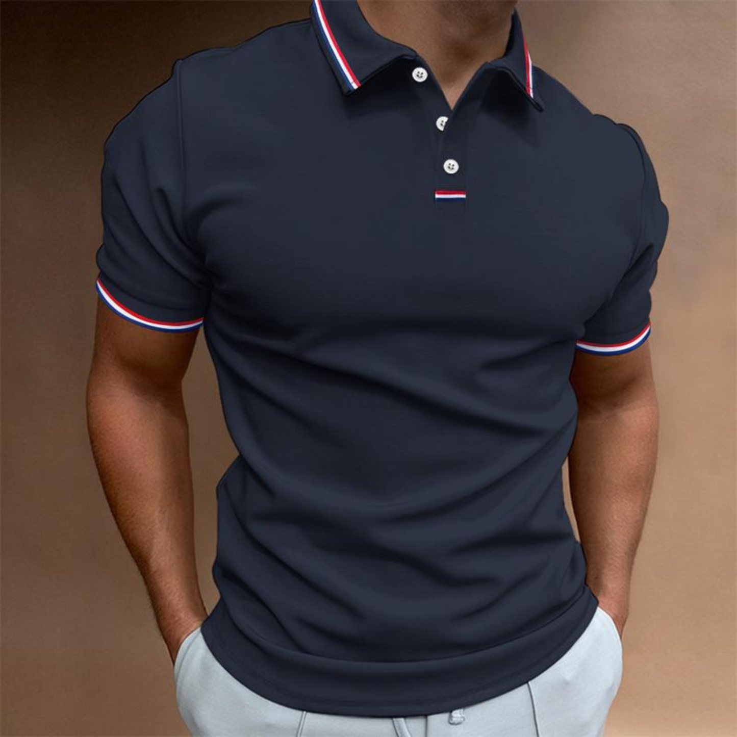 Hommes Polo Uni | Manches Courtes Col Rayé