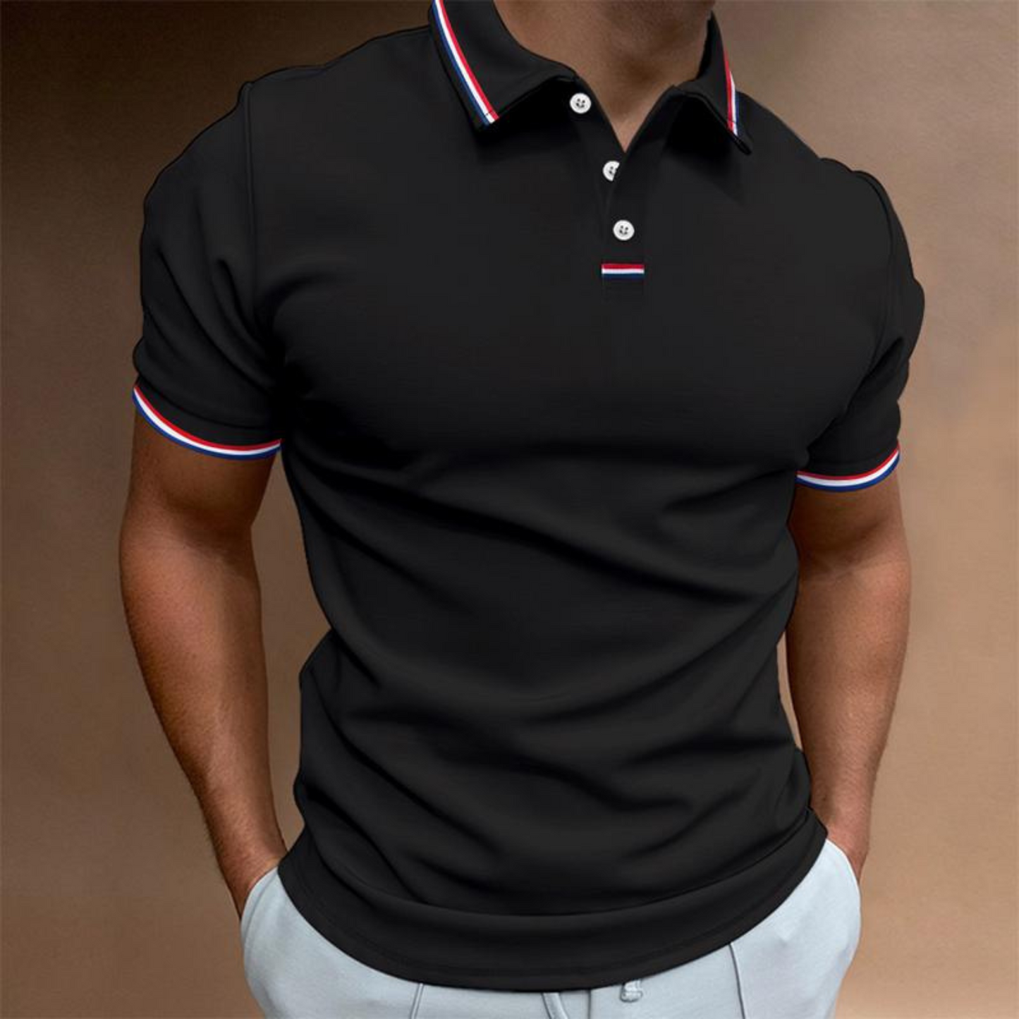 Hommes Polo Uni | Manches Courtes Col Rayé