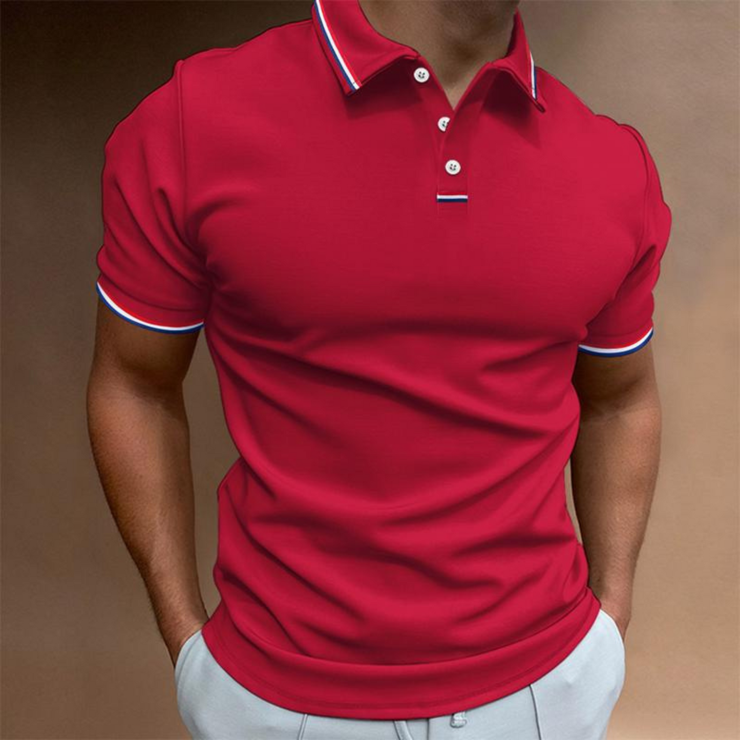 Hommes Polo Uni | Manches Courtes Col Rayé
