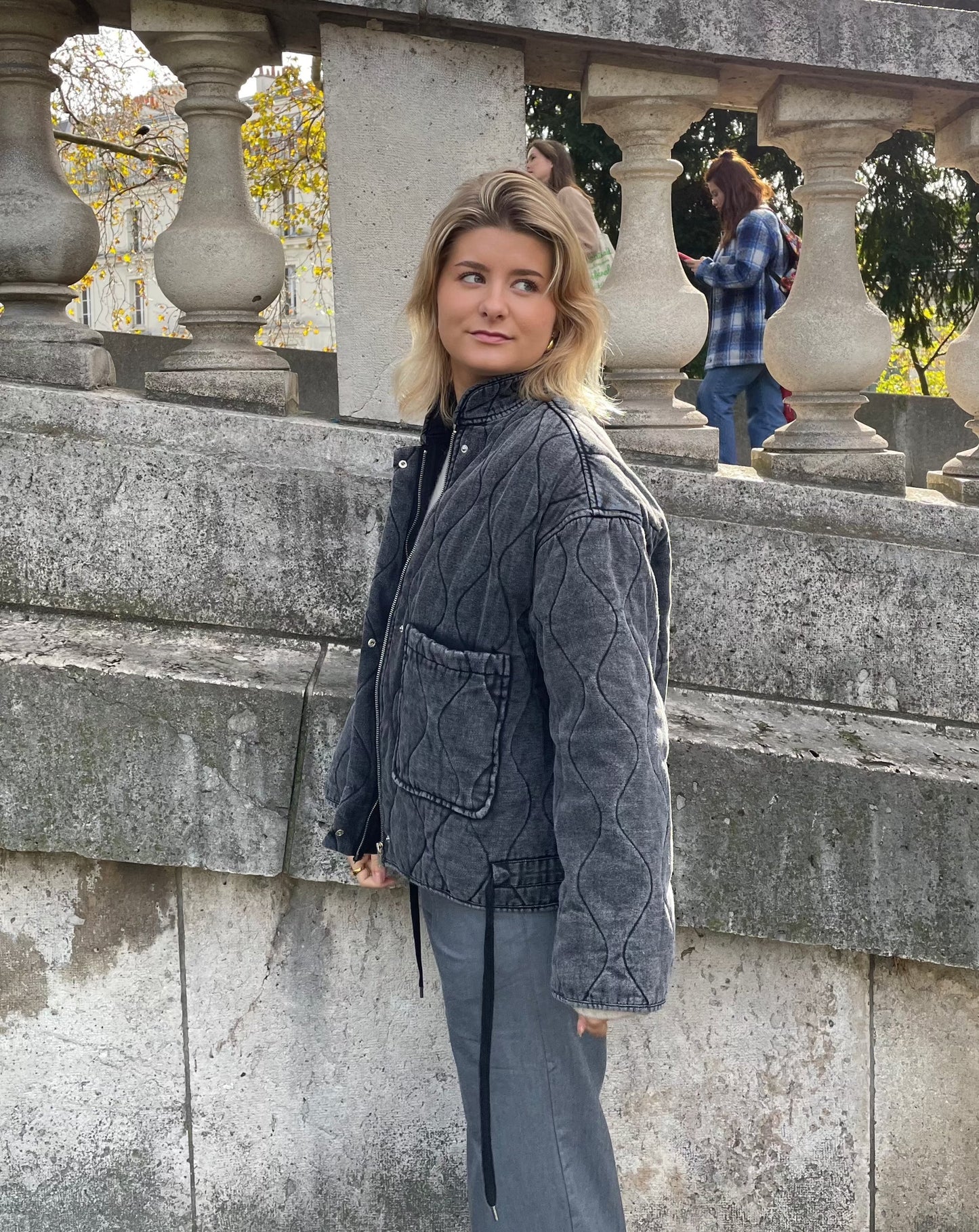 Charla - Manteau Gris et Douillet