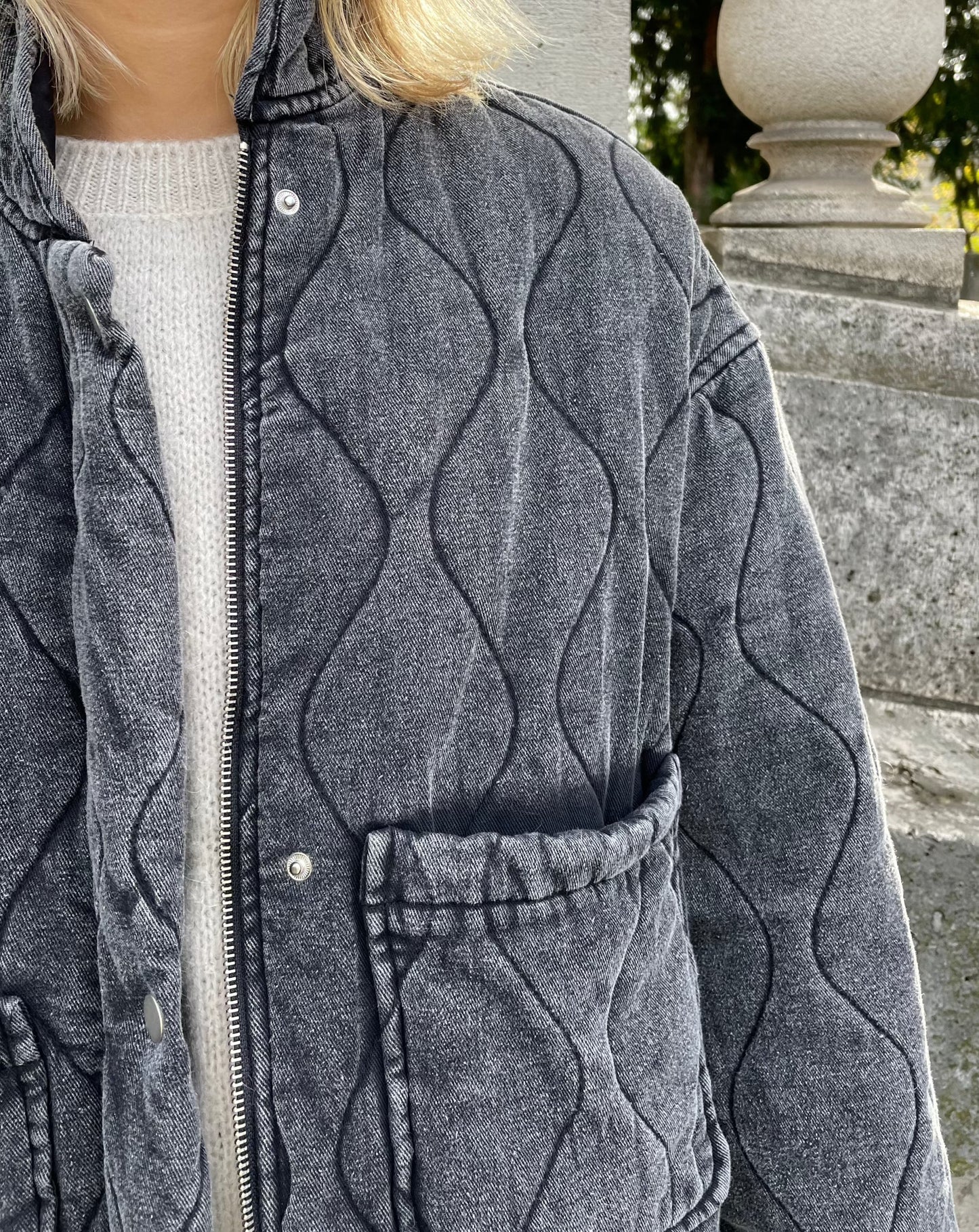 Charla - Manteau Gris et Douillet