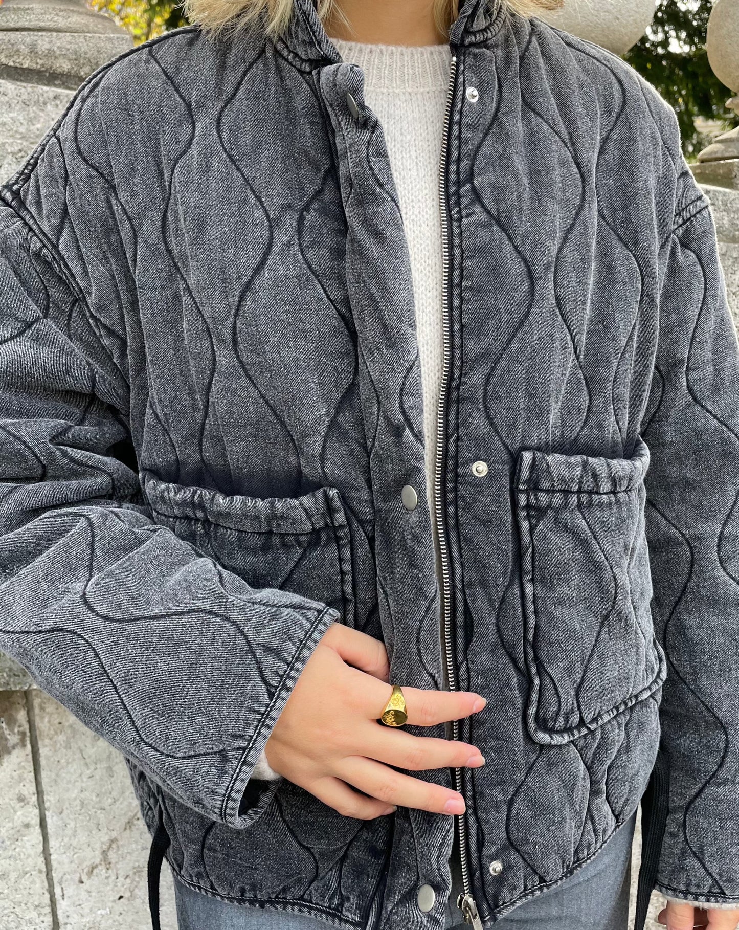Charla - Manteau Gris et Douillet