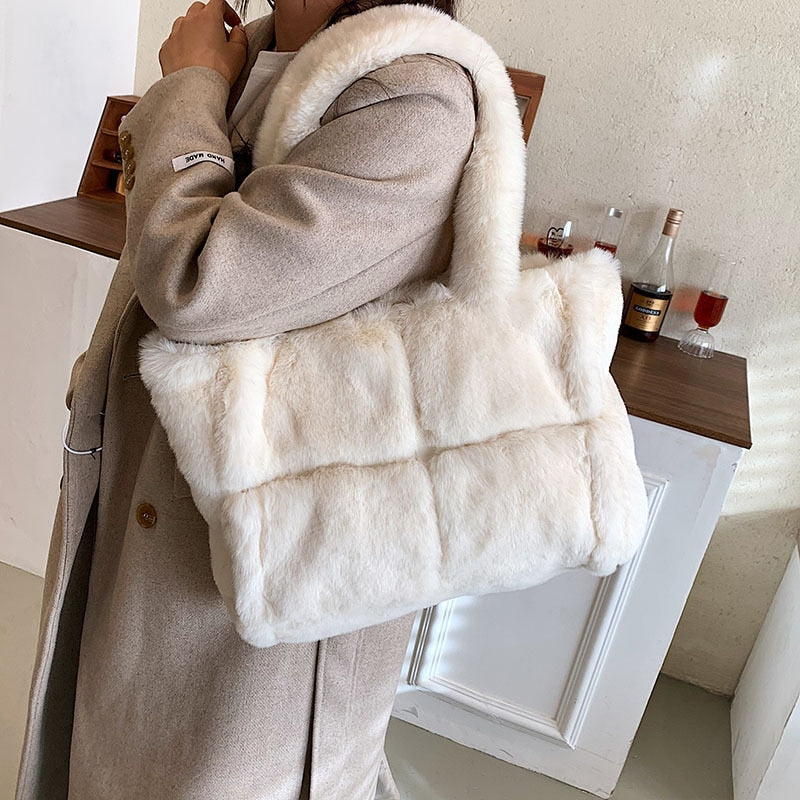 Crystel - Sac Bandoulière Fausse Fourrure