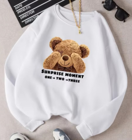 Évarice - Sweat Douillet Motif Ours
