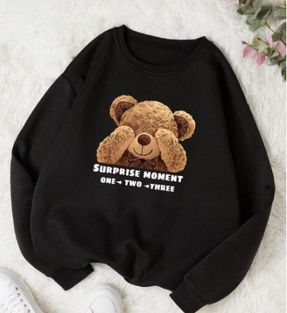 Évarice - Sweat Douillet Motif Ours