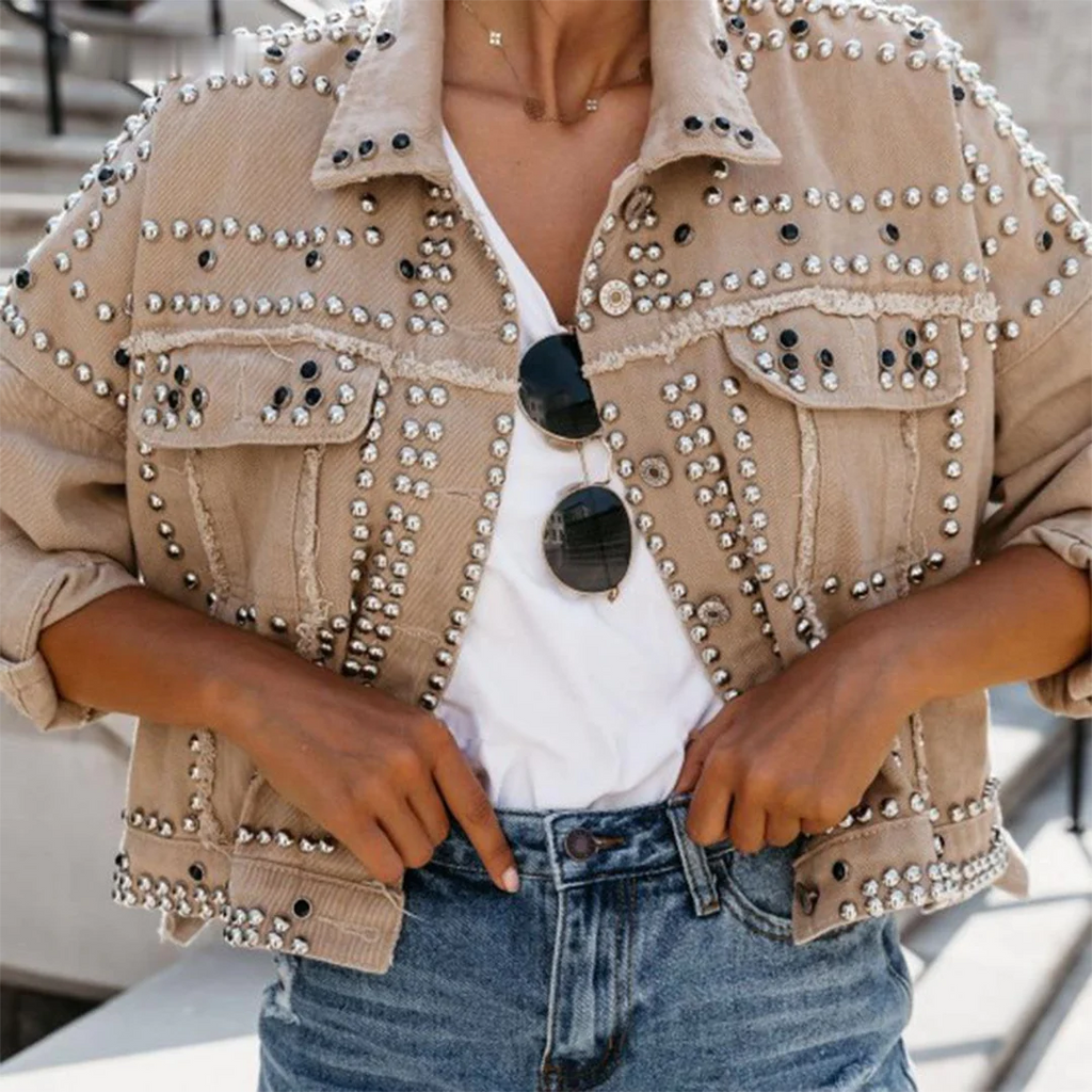 Fedee - Manteau Avec Rivets Élégants
