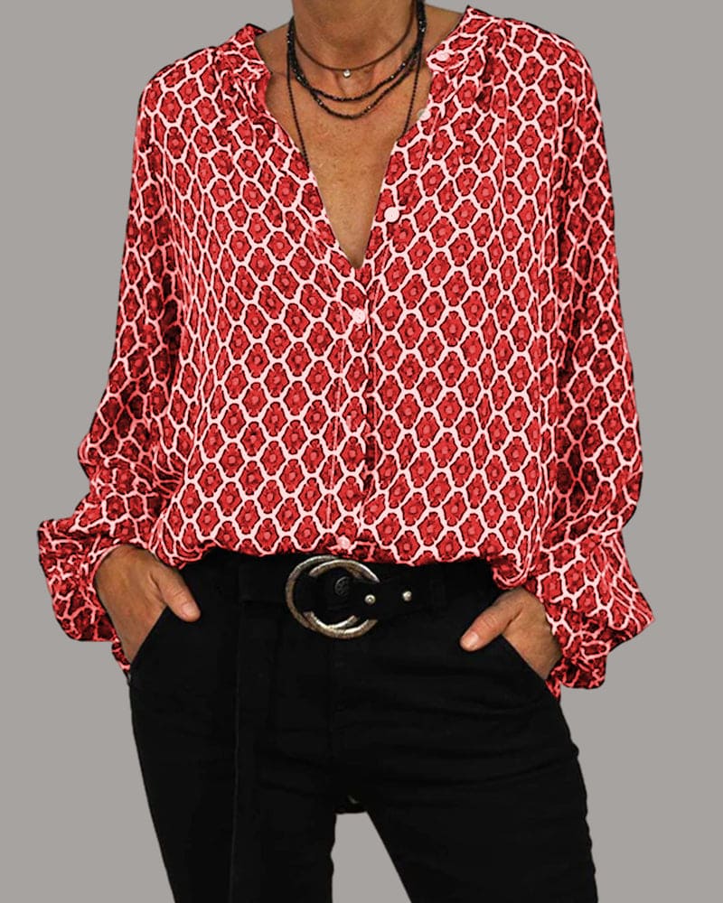 Eryne - Chemisier Manches Longues Chic