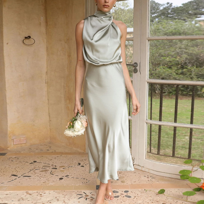 Femmes Robe Longue | Col Haut et Style Cérémonie