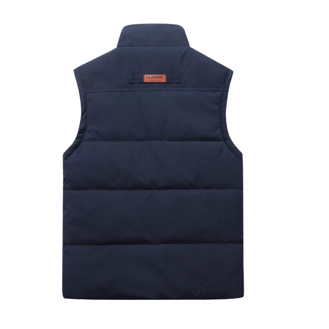le gilet adapté aux tenues polyvalentes.