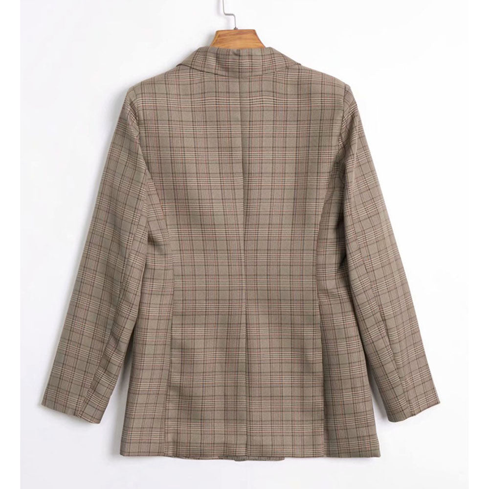 Bibiane - Manteau Carreaux Chic