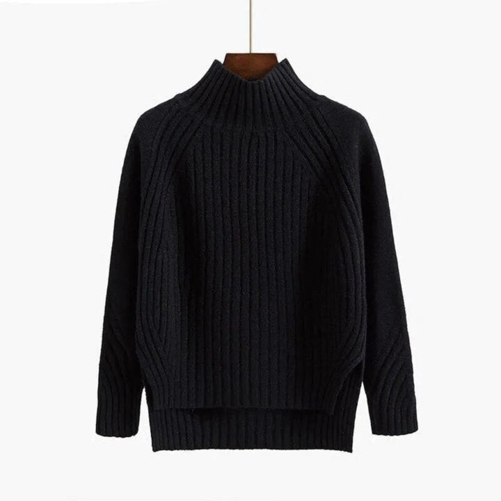 Pull Isoline col roulé pour femme, maille douce adaptée aux tenues automnales cocooning.