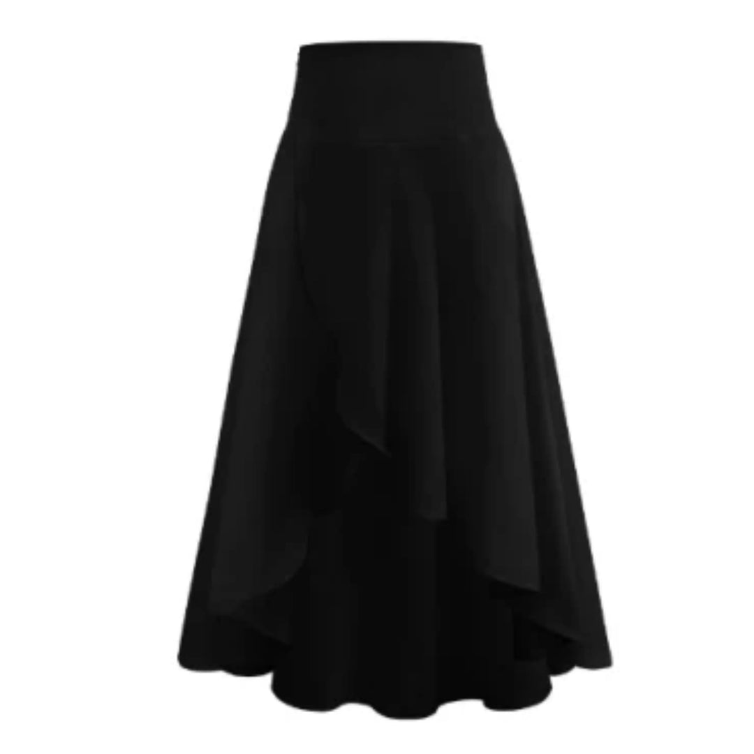 Jupe longue classique pour femme, coupe élégante et tissu fluide adapté aux tenues intemporelles.