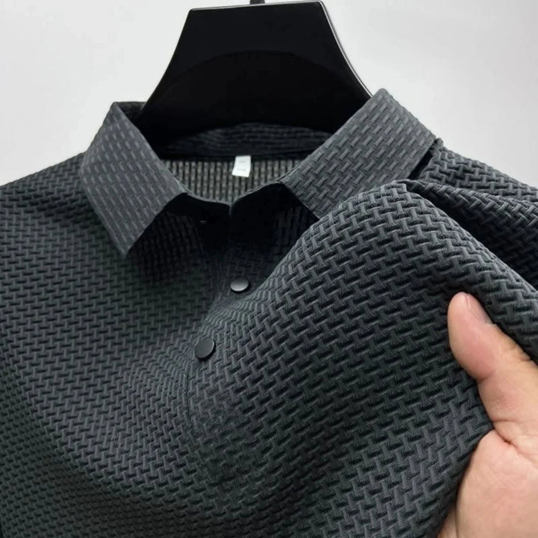 Hommes Polo Texturé Décontracté | Manches Courtes