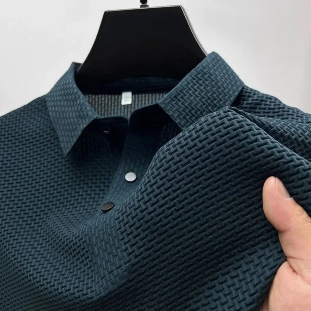 Hommes Polo Texturé Décontracté | Manches Courtes