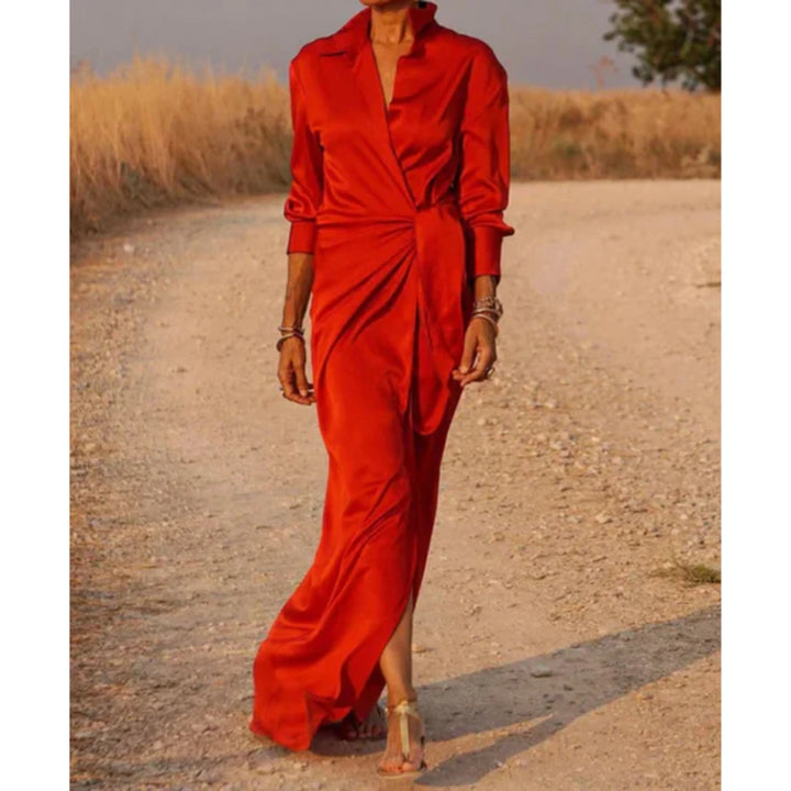 Femmes Robe Chemise Portefeuille | Maxi