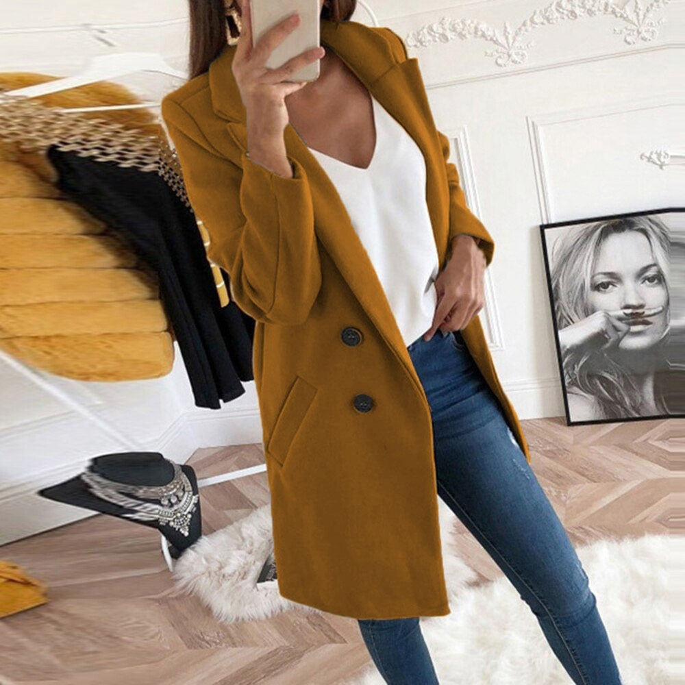 Adelphe | Manteau Long Pour Femme | Fermeture Boutonnée
